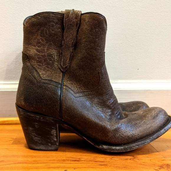 Dan Post Shoes - Dan Post Distressed Brown Leather Boots Size 7.5M